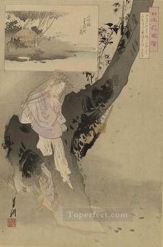 nihon hana zue 1896 4 Ogata Gekko Ukiyo e Pinturas al óleo